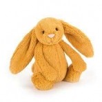 Jellycat pehme jänes Bashful safran  väike 18x9cm